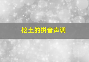 挖土的拼音声调