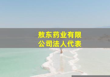 敖东药业有限公司法人代表