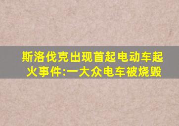 斯洛伐克出现首起电动车起火事件:一大众电车被烧毁