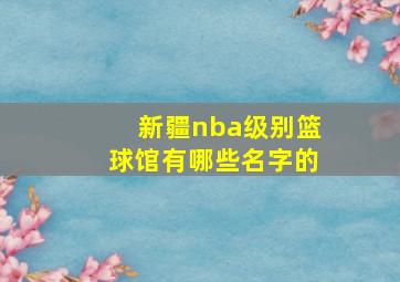 新疆nba级别篮球馆有哪些名字的