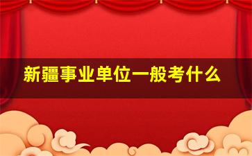 新疆事业单位一般考什么