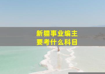 新疆事业编主要考什么科目