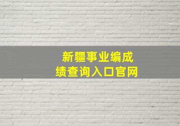 新疆事业编成绩查询入口官网