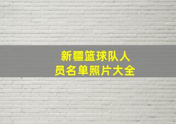 新疆篮球队人员名单照片大全