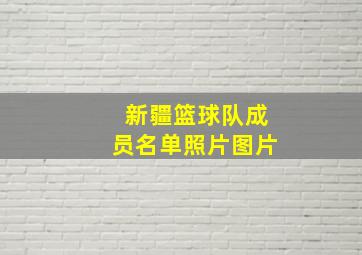 新疆篮球队成员名单照片图片