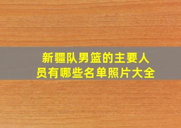 新疆队男篮的主要人员有哪些名单照片大全