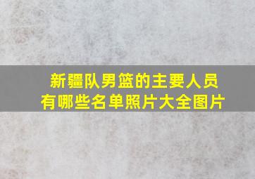 新疆队男篮的主要人员有哪些名单照片大全图片