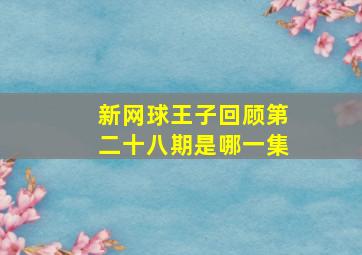 新网球王子回顾第二十八期是哪一集