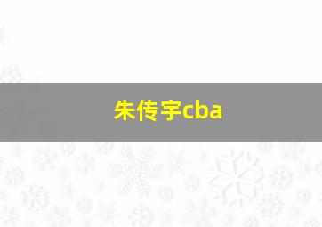 朱传宇cba