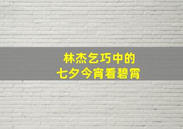 林杰乞巧中的七夕今宵看碧霄