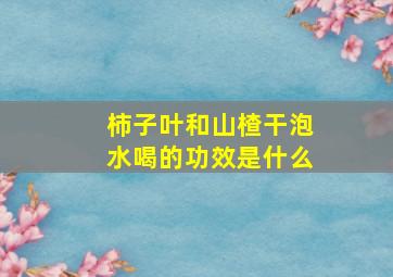 柿子叶和山楂干泡水喝的功效是什么