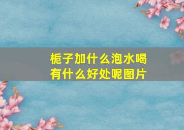 栀子加什么泡水喝有什么好处呢图片