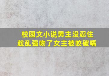 校园文小说男主没忍住趁乱强吻了女主被咬破嘴