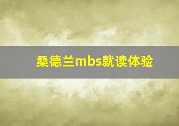 桑德兰mbs就读体验