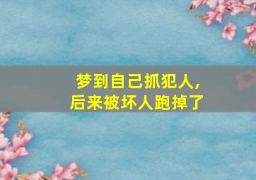 梦到自己抓犯人,后来被坏人跑掉了