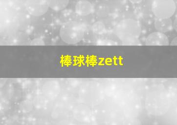 棒球棒zett