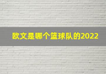 欧文是哪个篮球队的2022