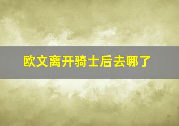 欧文离开骑士后去哪了