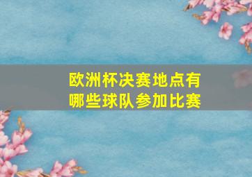 欧洲杯决赛地点有哪些球队参加比赛