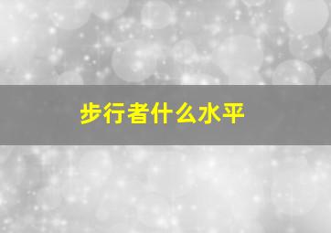 步行者什么水平