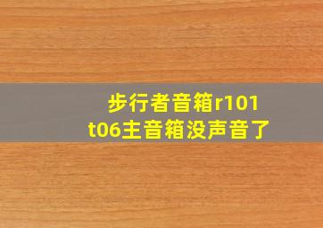 步行者音箱r101t06主音箱没声音了