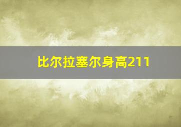 比尔拉塞尔身高211