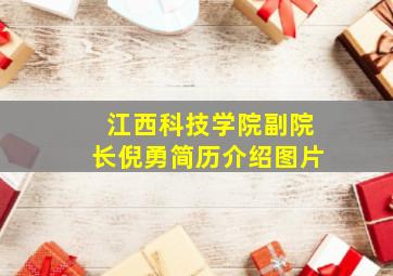 江西科技学院副院长倪勇简历介绍图片