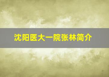 沈阳医大一院张林简介