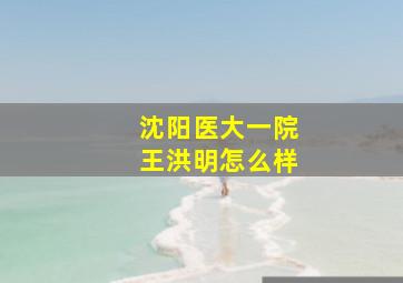 沈阳医大一院王洪明怎么样