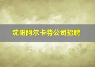 沈阳阿尔卡特公司招聘