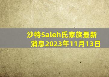 沙特Saleh氏家族最新消息2023年11月13日