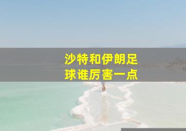 沙特和伊朗足球谁厉害一点