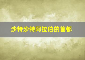 沙特沙特阿拉伯的首都