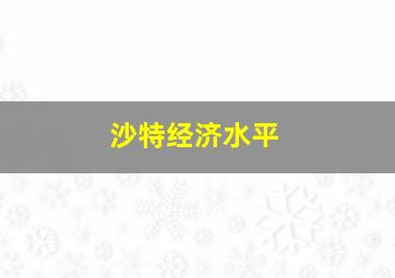 沙特经济水平