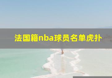 法国籍nba球员名单虎扑