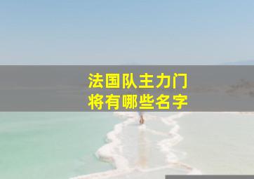 法国队主力门将有哪些名字