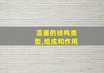 活塞的结构类型,组成和作用