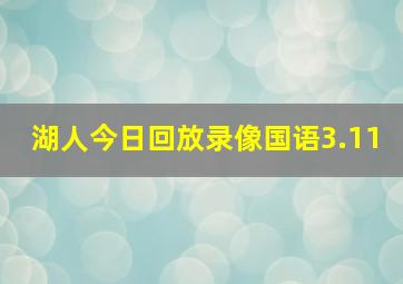 湖人今日回放录像国语3.11