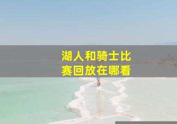 湖人和骑士比赛回放在哪看