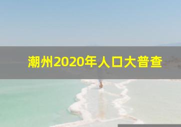 潮州2020年人口大普查