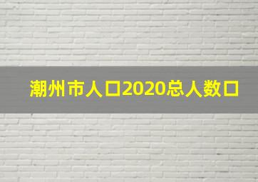 潮州市人口2020总人数口