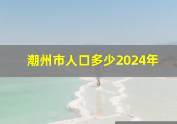 潮州市人口多少2024年