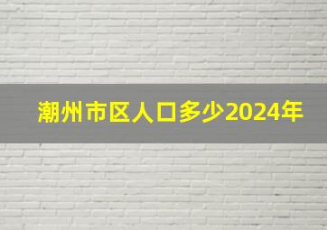 潮州市区人口多少2024年