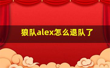 狼队alex怎么退队了