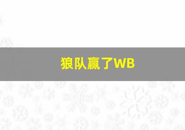 狼队赢了WB