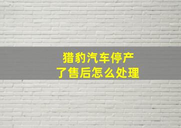 猎豹汽车停产了售后怎么处理