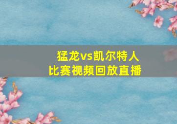 猛龙vs凯尔特人比赛视频回放直播