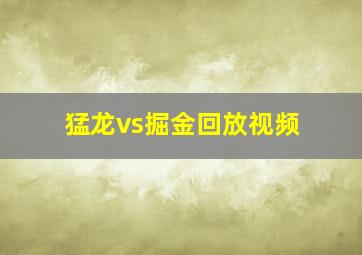 猛龙vs掘金回放视频