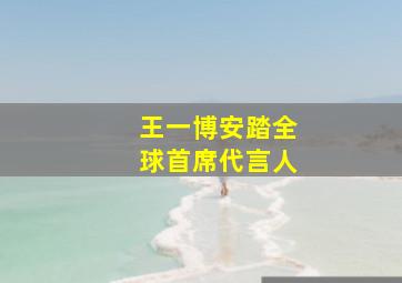 王一博安踏全球首席代言人