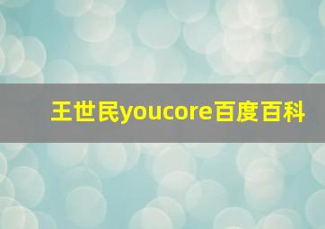 王世民youcore百度百科